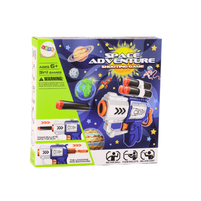 Space shooting game set for kids with target shield