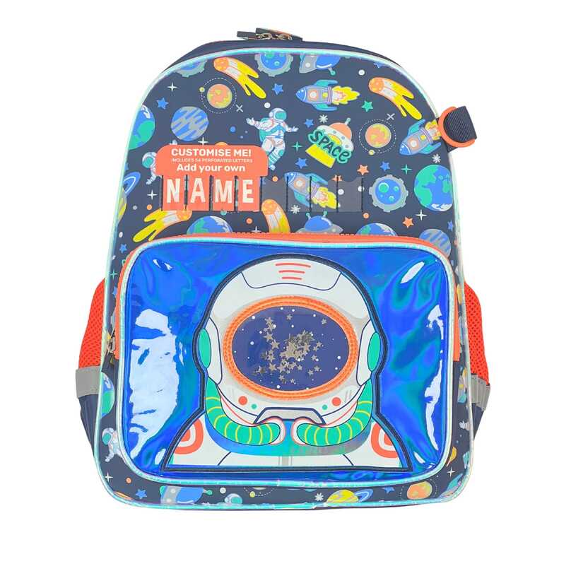 Space theme school backpack for kids