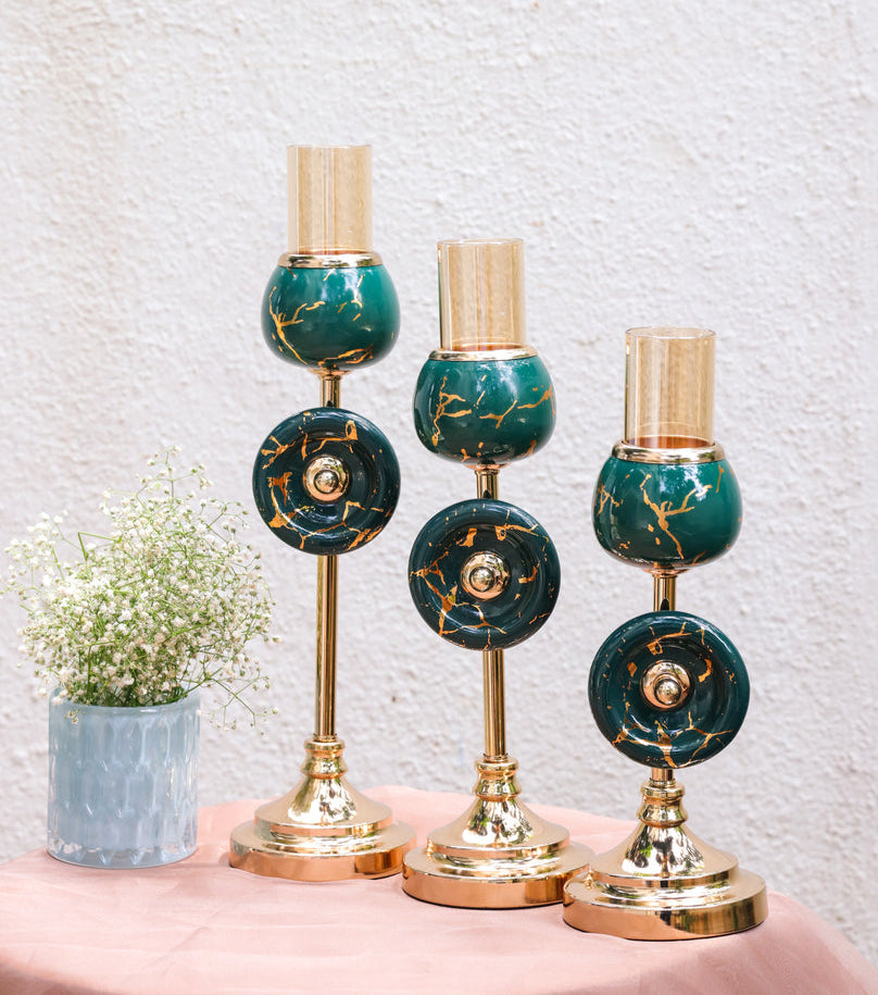 Decorative tiered candle stand