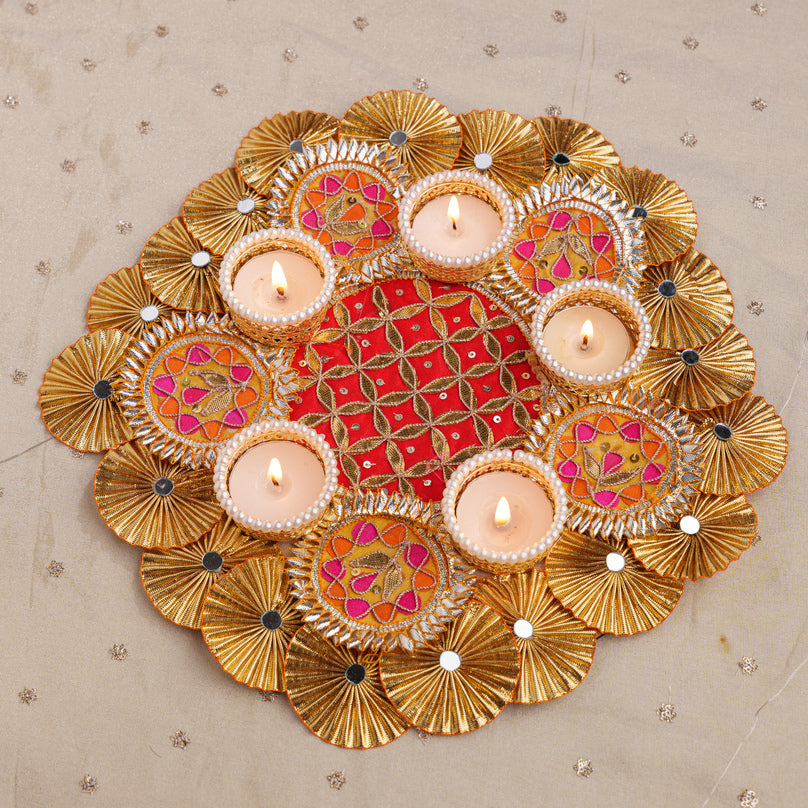 Traditional Decorative Tealight Candle Holder Rangoli