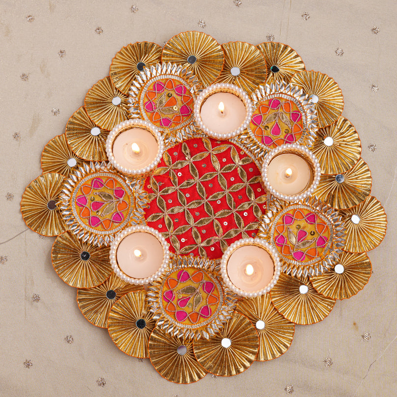 Traditional Decorative Tealight Candle Holder Rangoli
