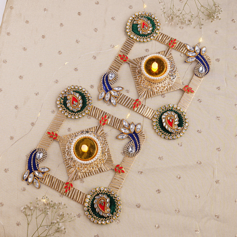 Traditional Paisley & Floral Decorative Tealight Holders