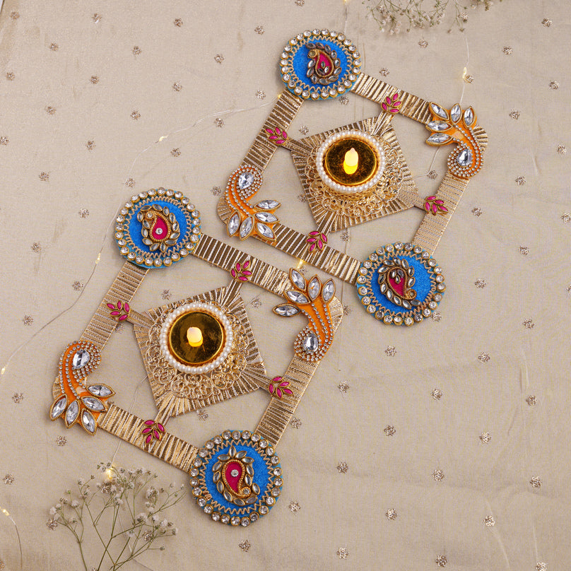 Traditional Paisley & Floral Decorative Tealight Holders