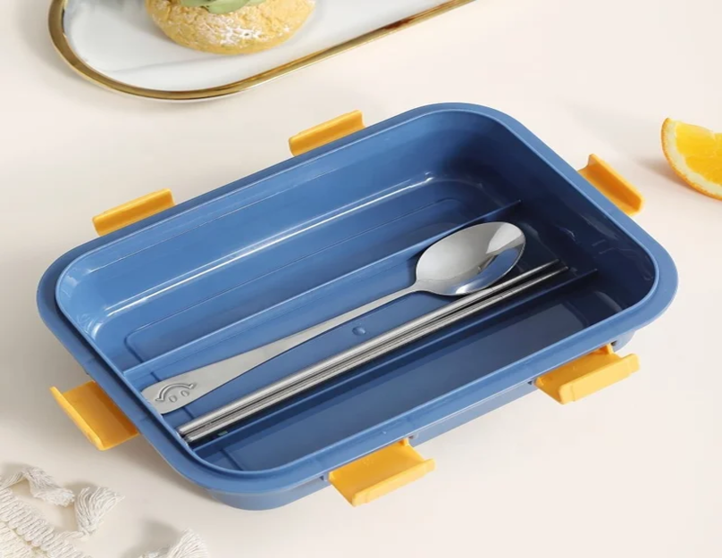 
                      
                        Blue Transparent Steel Lunch Box
                      
                    