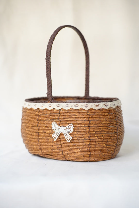 Twilight Weave Cane Basket