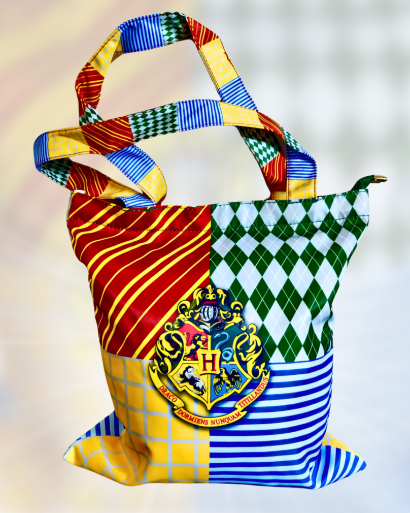 Harry Potter house themed tote bag
